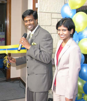 Pastor cutting the Ribbons